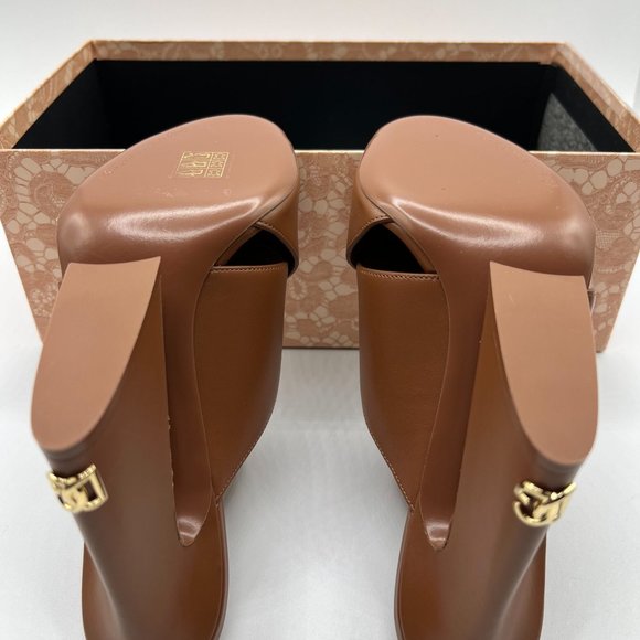 Dolce & Gabbana 105mm Crisscross Elegant Leather Slide Mules - Picture 11 of 15